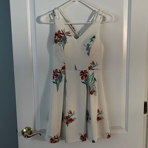 Floral White Dress